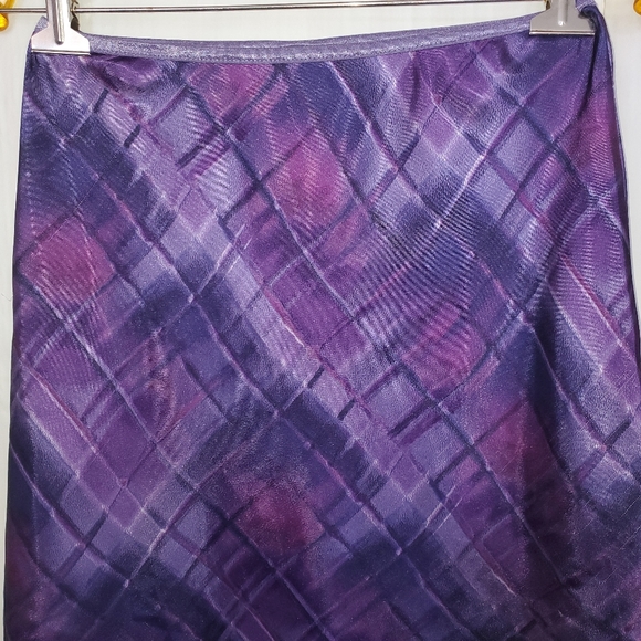 S Ladies Vintage Purple Midi Slip Skirt - Picture 5 of 8